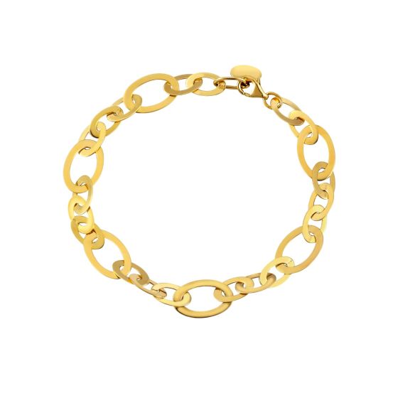 14K Gold Large Oval Link Fancy Chain