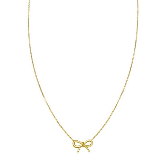 14K Small Bow Necklace