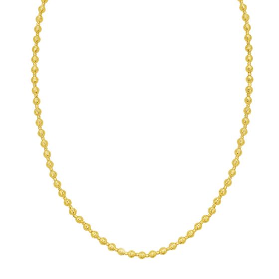 14K Disco DC Bead Chain