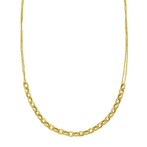 14K Adjustable Rolo Link Necklace