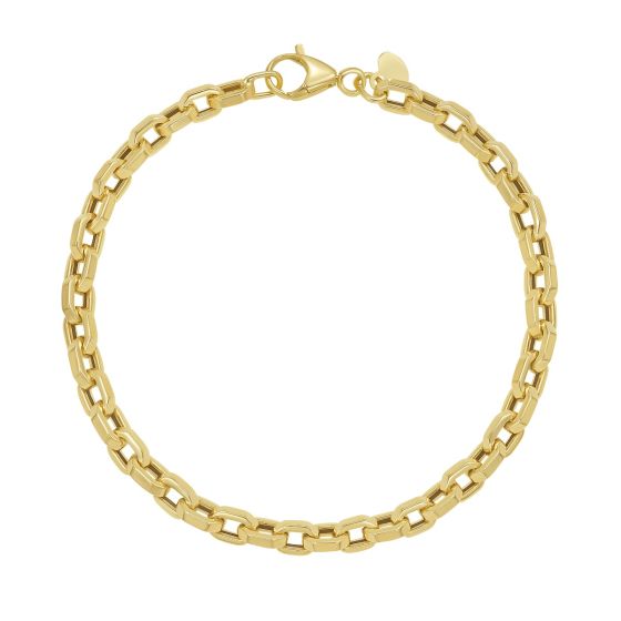 14K Men's Oval Link Bracelet