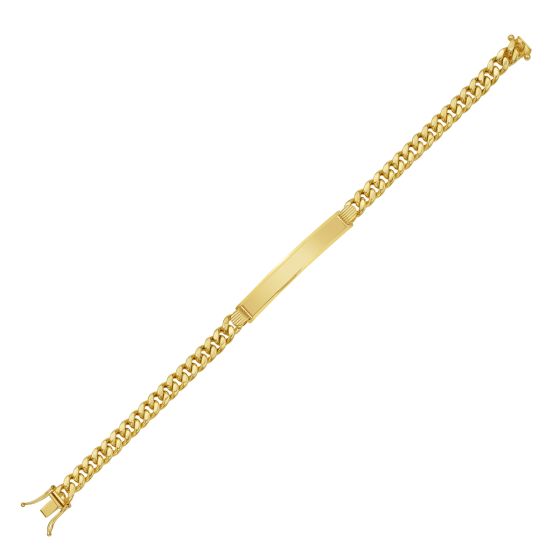 14K Gold 6mm Lite Cuban ID Bracelet