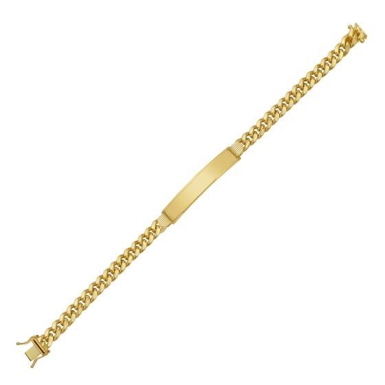 14K Gold 6.6mm Lite Cuban ID Bracelet