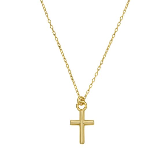 14K Mini Cross Necklace