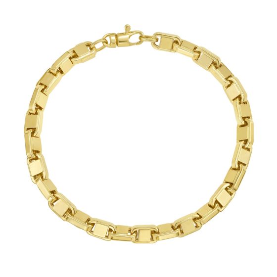 14K Alternating Mariner Bracelet 