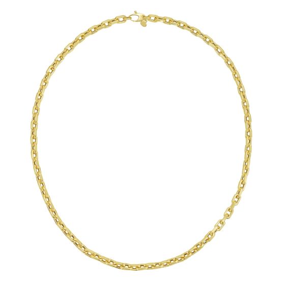 14K Men's Fashion French Cable Link Chain