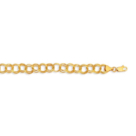 14K Gold 8.25mm Lite Charm Bracelet