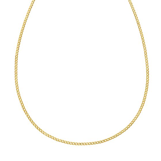 14K Gold 2.2mm Comfort Curb Chain
