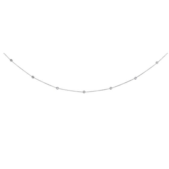 14K Gold .50ct Diamonds by the Yard Necklace