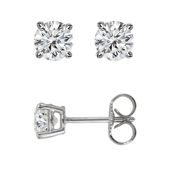 14K Gold .10ct I-J/I1 Round Diamond Stud Earring
