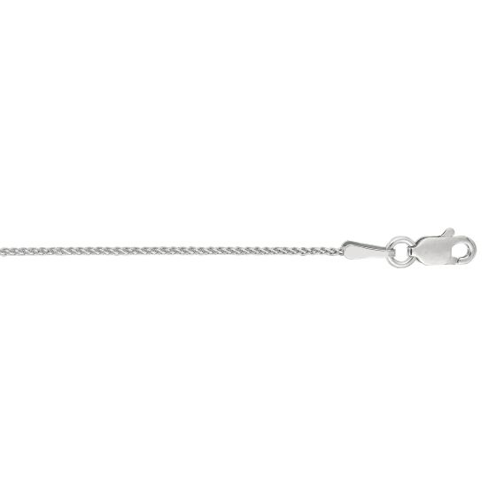 14K Gold 1mm Diamond Cut Round Wheat Chain 