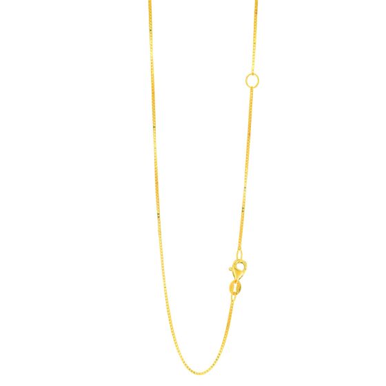 14K Gold .8mm Extendable Chain 