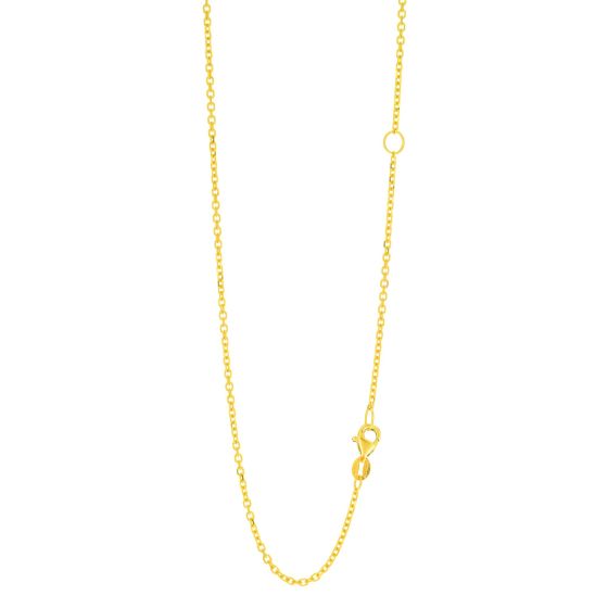 14K Gold 1.5mm Extendable Chain 