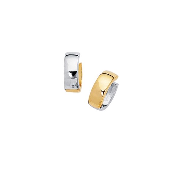14K Gold Reversible Huggie Earring