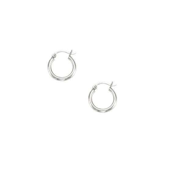 14K Gold 2x15mm Hoops