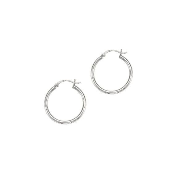 14K Gold 2x25mm Hoops