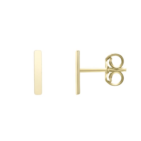 14K Gold Initial I Stud Earring
