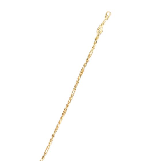 14K Gold 3mm Figarope Chain 