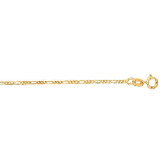 14K Gold 1.9mm Figaro Chain