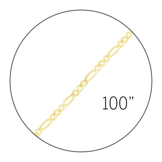 14K 100" 1.9mm Figaro Spool Chain