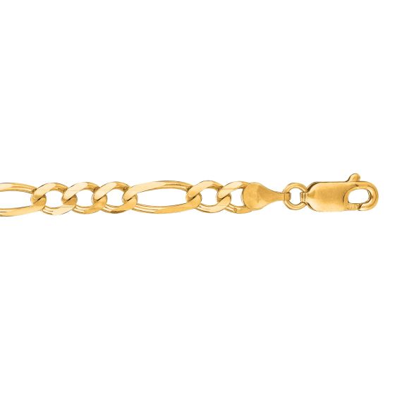 14K Gold 4.5mm Figaro Chain 