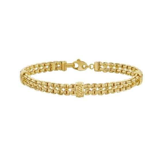 14K Venetian Box Double Row Bracelet