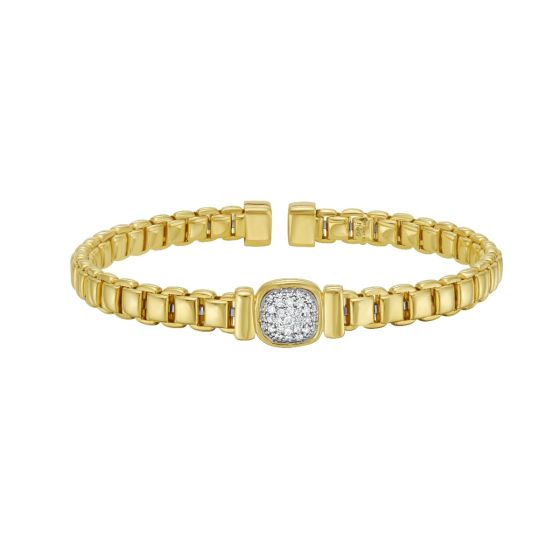 14K Diamond Pave Venetian Cuff