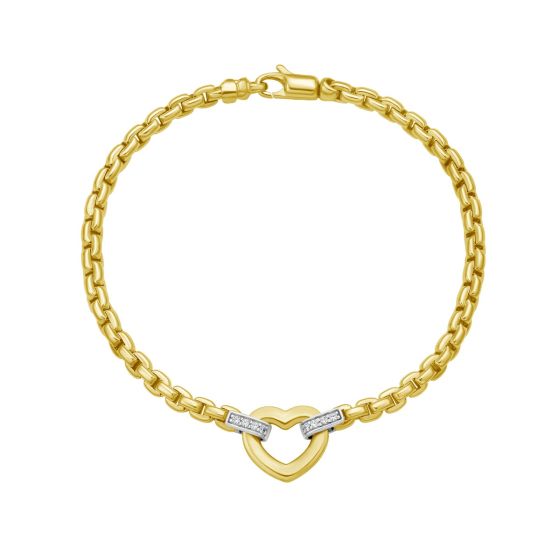 14K Venetian Heart Bracelet