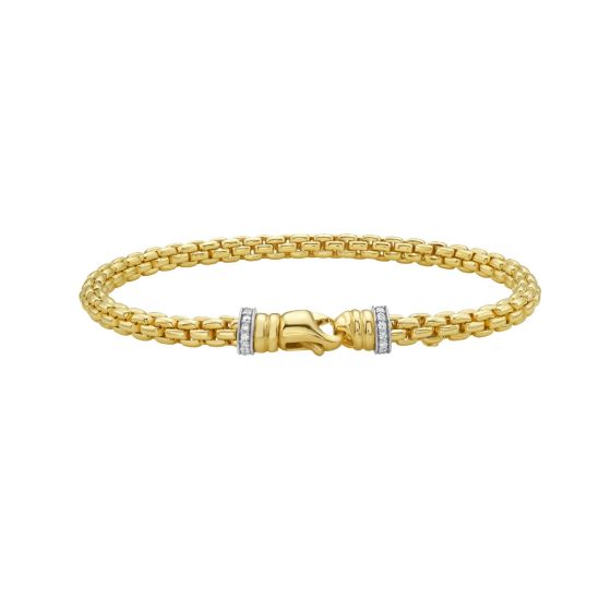 14K Venetian Diamond Clasp Bracelet