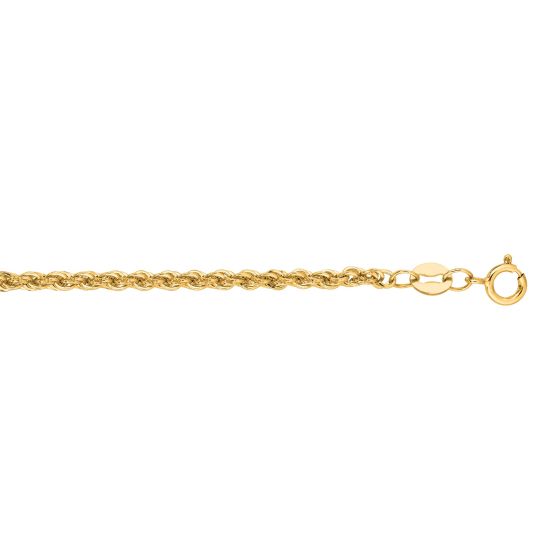 14K Gold 2mm Lite Rope Chain 