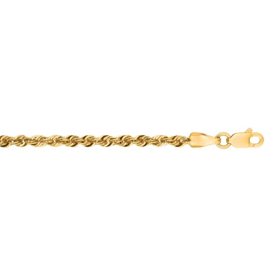 14K Gold 2.5mm Lite Rope Chain