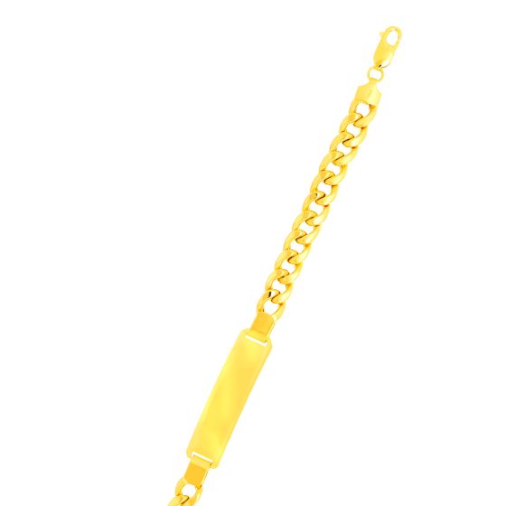 14K Gold 8mm Polished ID Chain