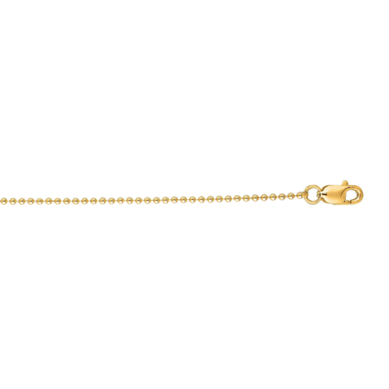 18K Gold 1.5mm Bead Chain