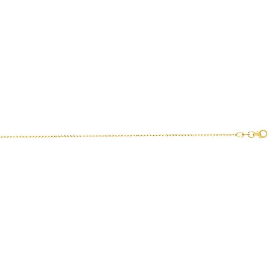 18K Gold 1.0mm Extendable Cable Chain 