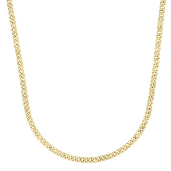 14K Gold 4.1mm Light Gourmette Chain