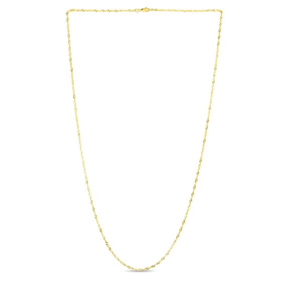 14K Gold 1.3mm Singapore Chain