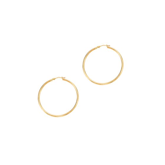 14K Gold 1.5x30mm Hoops