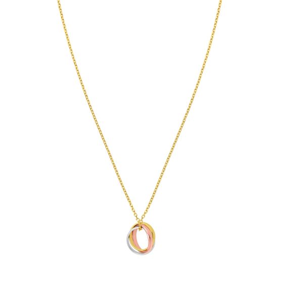 14K Trininty Chain Necklace
