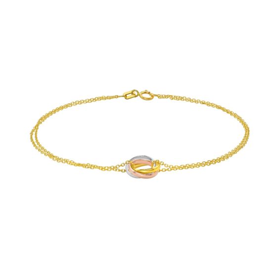 14K Trinity Chain Bracelet