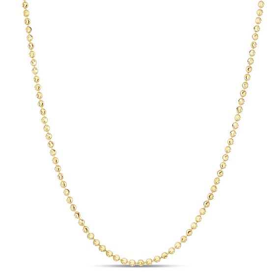 14K 2mm Moon Chain