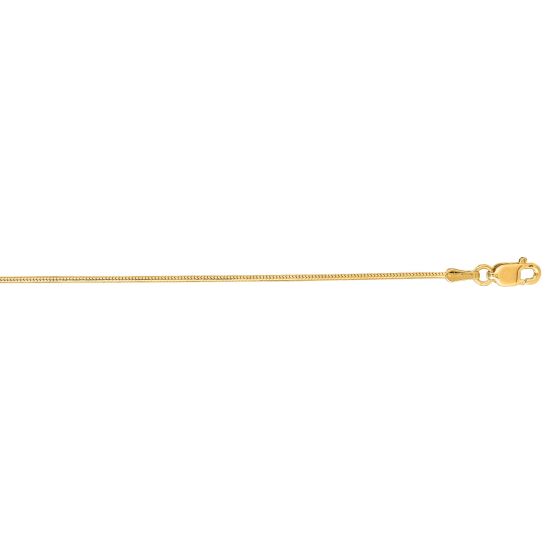 14K Gold .9mm Round Snake Chain 