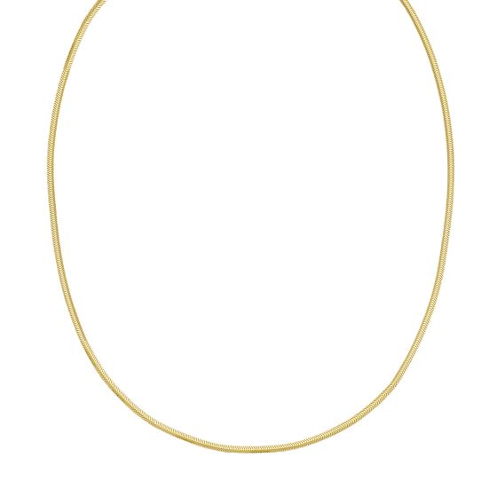 14K Gold 2mm Oval Snake Chain