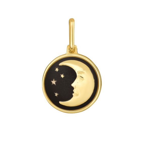 14K Sun & Moon Medallion Charm