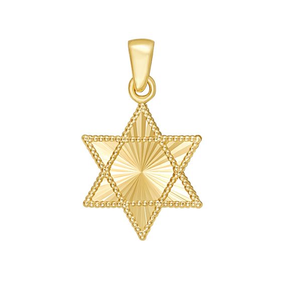 14K Radiant Star of David Charm