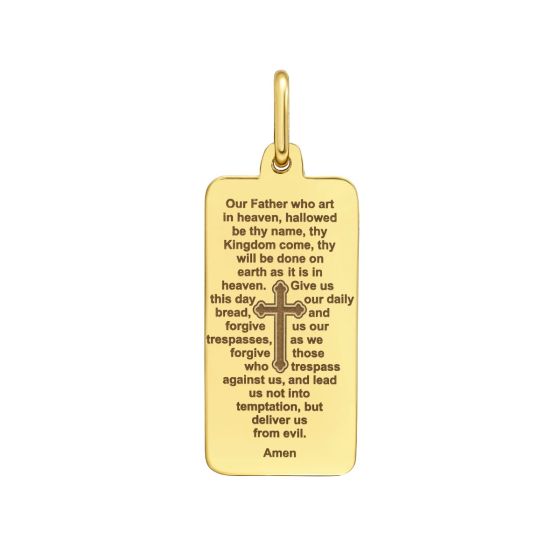 14K Our Father Prayer Charm