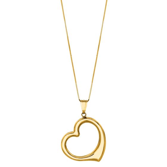 14K Gold Heart Necklace