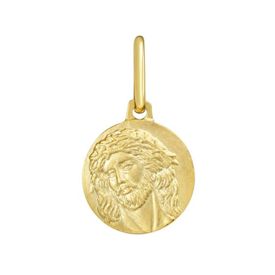 14K Jesus Medallion Charm