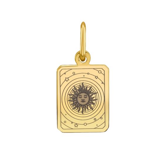 14K Sun Tarot Charm