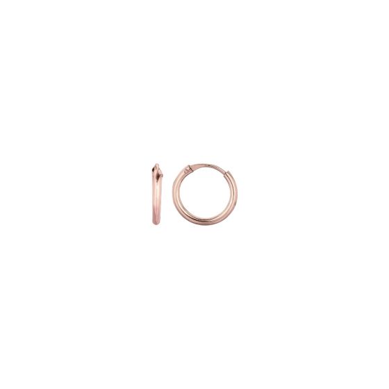 14K Gold 1x10mm Endless Hoops