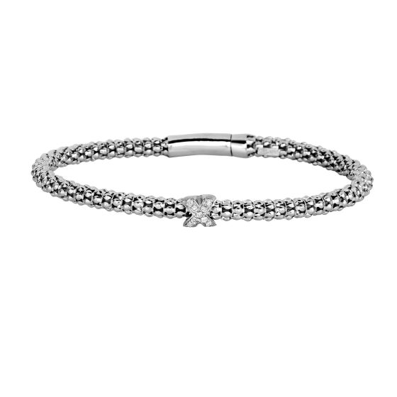 Sterling Silver .09ct. Dia Prosecco Bangle